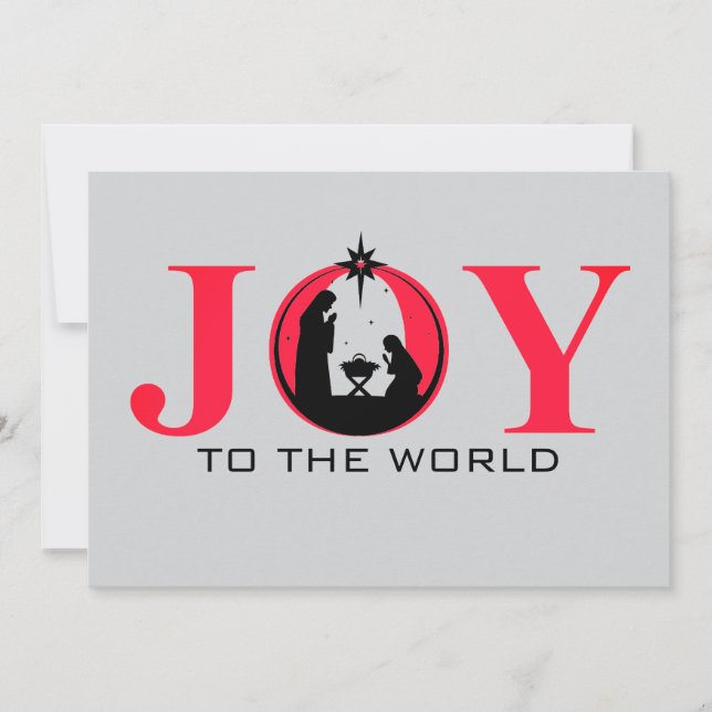 Cartes Pour Fêtes Annuelles Joyeux Noël de la Nativité Mondiale (Devant)