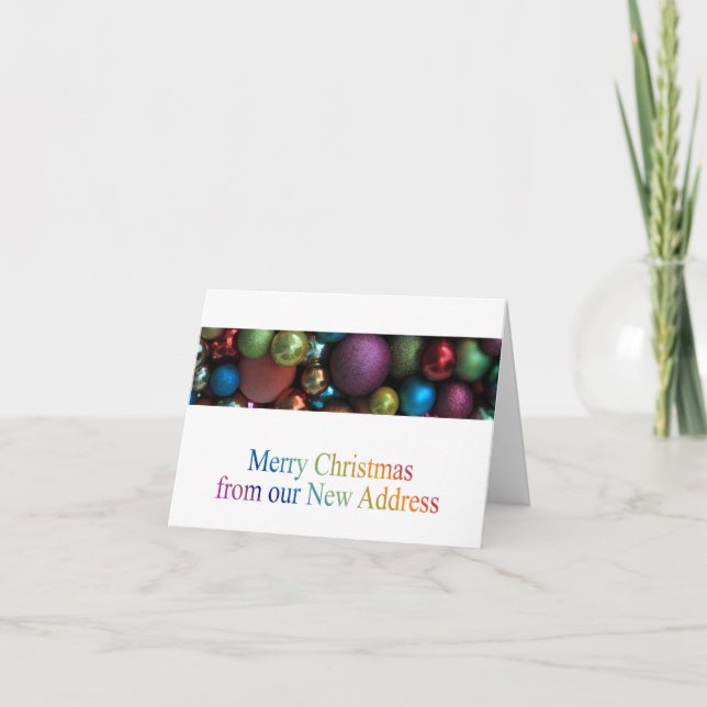 Cartes Pour Fêtes Annuelles Joyeux Noël de la nouvelle adresse (Devant)