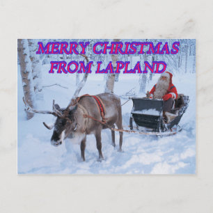Cartes Pour Fêtes Annuelles Joyeux Noël de Laponie