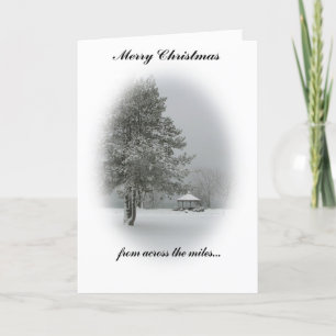 Cartes Pour Fêtes Annuelles Joyeux Noël de l'autre côté de la rue/Snowscene