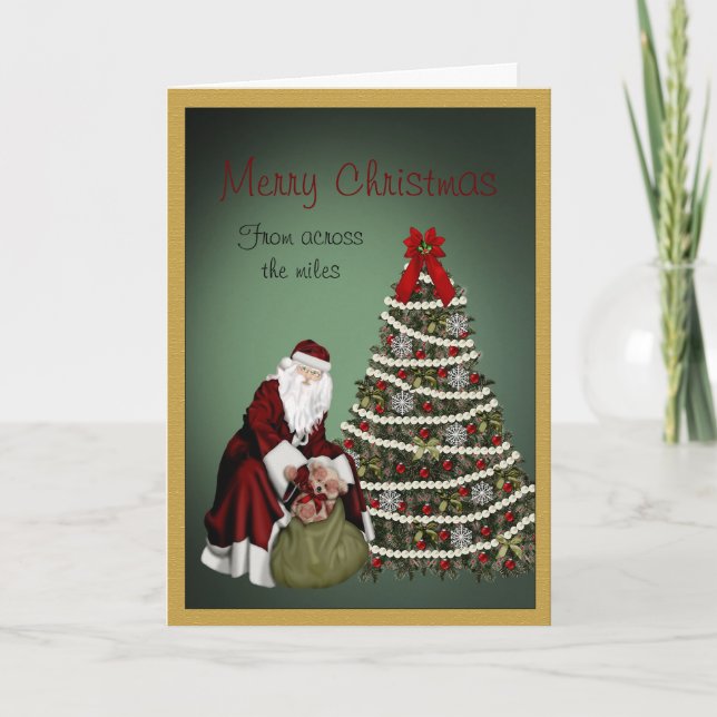 Cartes Pour Fêtes Annuelles Joyeux Noël De l'autre côté des milles (Devant)