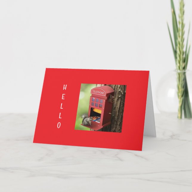 CARTES POUR FÊTES ANNUELLES "JOYEUX NOËL" DE L'ÉCUREUIL AFFAMÉ  (Devant)