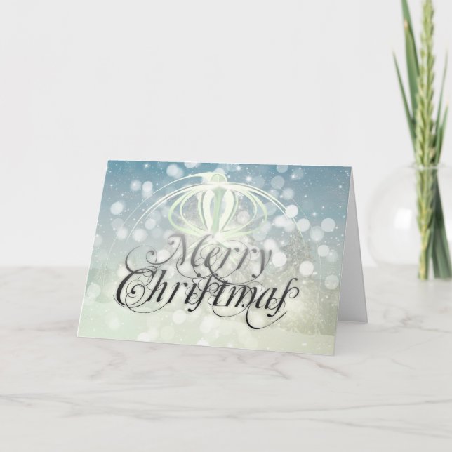 Cartes Pour Fêtes Annuelles Joyeux Noël de l'étoile Bokeh Holiday (Devant)