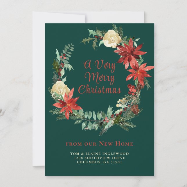 Cartes Pour Fêtes Annuelles Joyeux Noël de New Home (Devant)