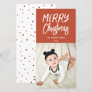 Cartes Pour Fêtes Annuelles Joyeux Noël de Noël couleur Whimsical Photo Holida