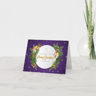 Cartes Pour Fêtes Annuelles Joyeux Noël de notre famille à la vôtre