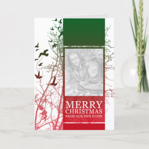 Cartes Pour Fêtes Annuelles Joyeux Noël de notre nouvelle maison