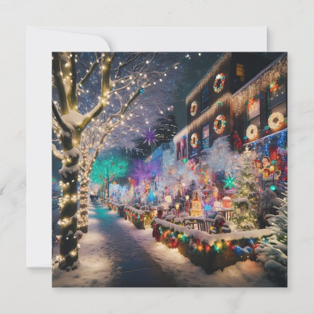 Cartes Pour Fêtes Annuelles Joyeux Noël de Seattle, Washington (Devant)