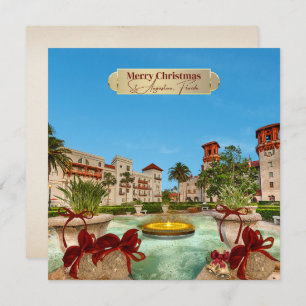 Cartes Pour Fêtes Annuelles Joyeux Noël de St Augustine Floride Élégant