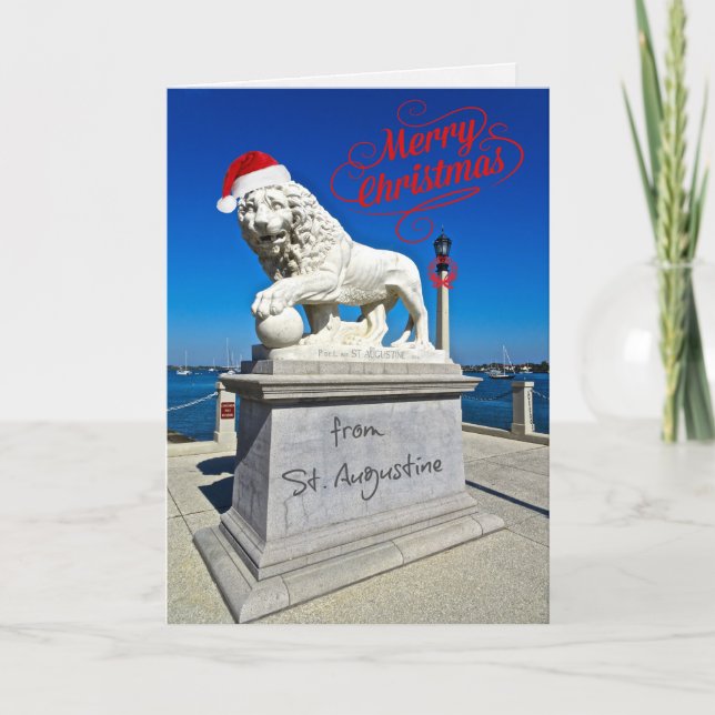Cartes Pour Fêtes Annuelles Joyeux Noël de St. (Saint) Augustine Florida (Devant)