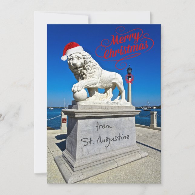 Cartes Pour Fêtes Annuelles Joyeux Noël de St. (Saint) Augustine Florida (Devant)