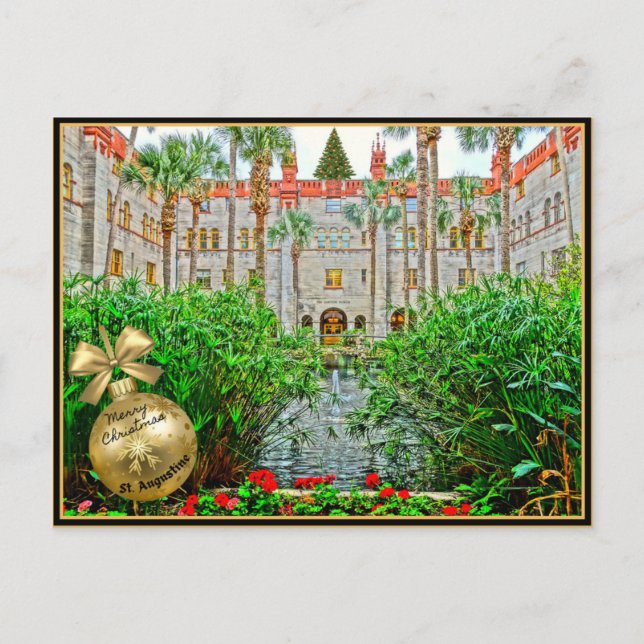 Cartes Pour Fêtes Annuelles Joyeux Noël de St (Saint Augustine) Floride (Devant)