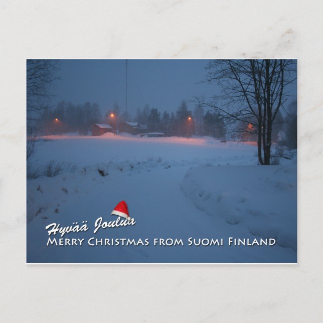 Cartes Pour Fêtes Annuelles Joyeux Noël de Suomi Finlande (Devant)