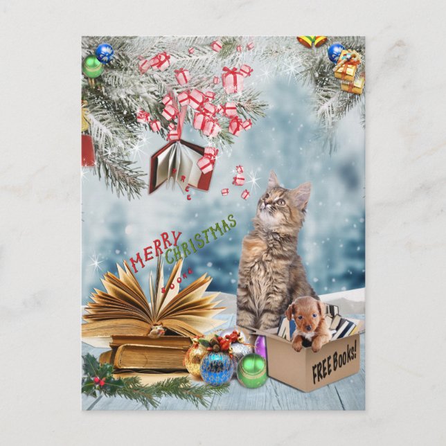 Cartes Pour Fêtes Annuelles Joyeux Noël de vos animaux de compagnie (Devant)