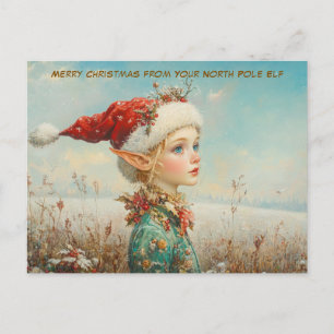 Cartes Pour Fêtes Annuelles Joyeux Noël de votre lutin du Pôle Nord Mignon