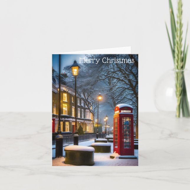 Cartes Pour Fêtes Annuelles Joyeux Noël depuis Londres (Devant)