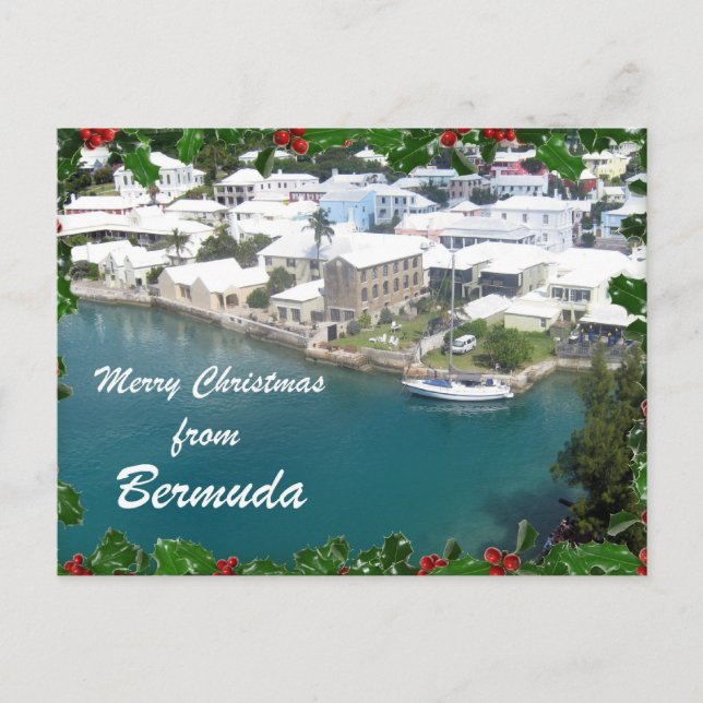 Cartes Pour Fêtes Annuelles Joyeux Noël des Bermudes (Devant)