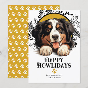 Cartes Pour Fêtes Annuelles Joyeux Noël des chiens de montagne birmans