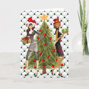Cartes Pour Fêtes Annuelles Joyeux Noël des filles