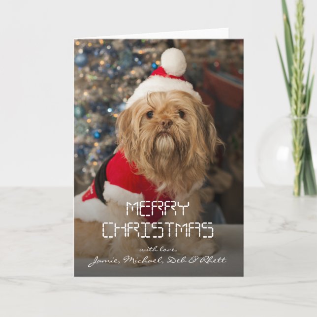 Cartes Pour Fêtes Annuelles Joyeux Noël des pattes de Père Noël (Devant)