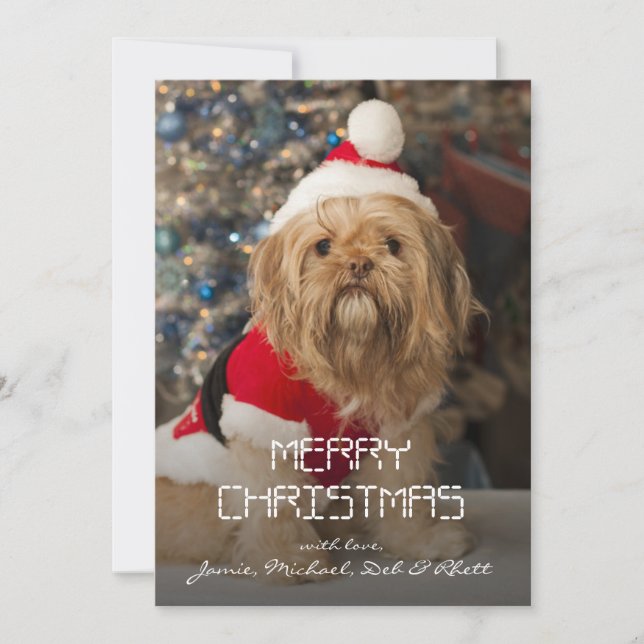 Cartes Pour Fêtes Annuelles Joyeux Noël des pattes de Père Noël (Devant)