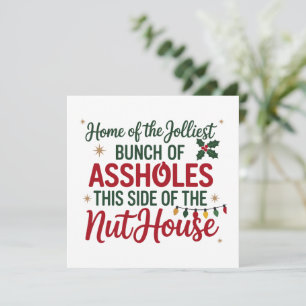Cartes Pour Fêtes Annuelles Joyeux Noël drôle Maison du Xmas le plus joyeux