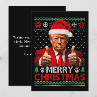 Cartes Pour Fêtes Annuelles Joyeux Noël Drôle Trump Santa Hat Vilain Noël