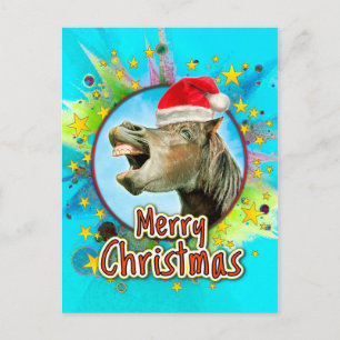 Cartes Pour Fêtes Annuelles Joyeux Noël du cheval qui rit