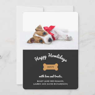 Cartes Pour Fêtes Annuelles Joyeux Noël du chien   Charbon avec photo