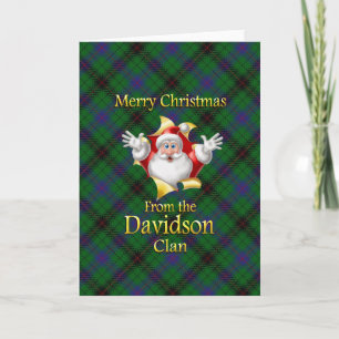 Cartes Pour Fêtes Annuelles Joyeux Noël du clan Davidson