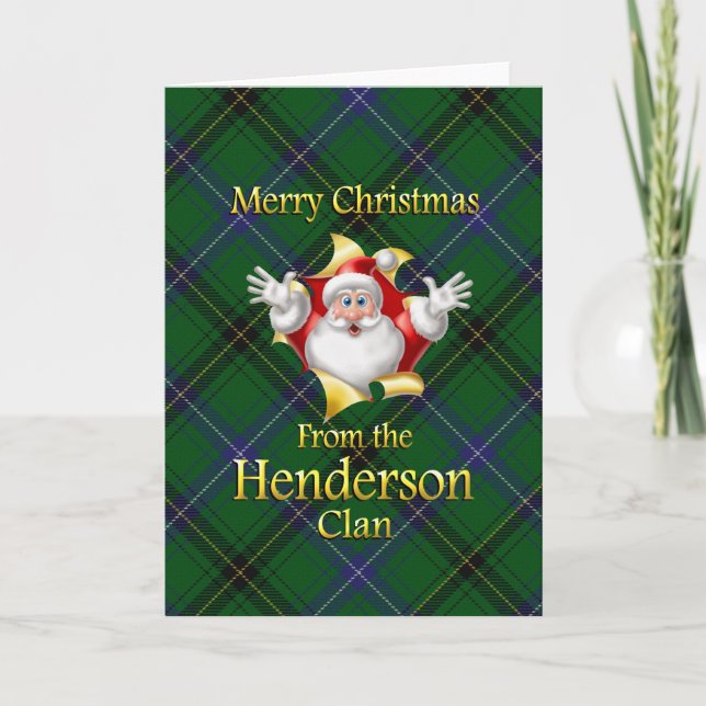 Cartes Pour Fêtes Annuelles Joyeux Noël du clan Henderson (Devant)
