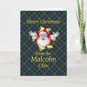 Cartes Pour Fêtes Annuelles Joyeux Noël du clan Malcolm
