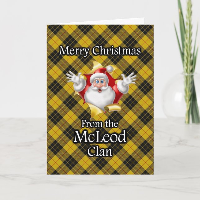 Cartes Pour Fêtes Annuelles Joyeux Noël du clan McLeod (Devant)