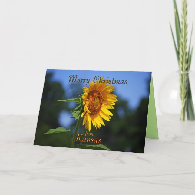 Cartes Pour Fêtes Annuelles Joyeux Noël du Kansas (Devant)