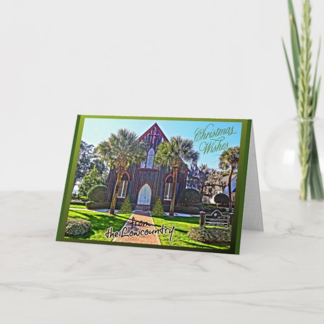 Cartes Pour Fêtes Annuelles Joyeux Noël du Lowcountry Bluffton SC (Devant)