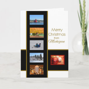 Cartes Pour Fêtes Annuelles Joyeux Noël du Michigan