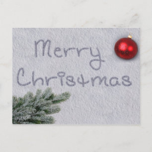 Cartes Pour Fêtes Annuelles Joyeux Noël écrit dans la neige