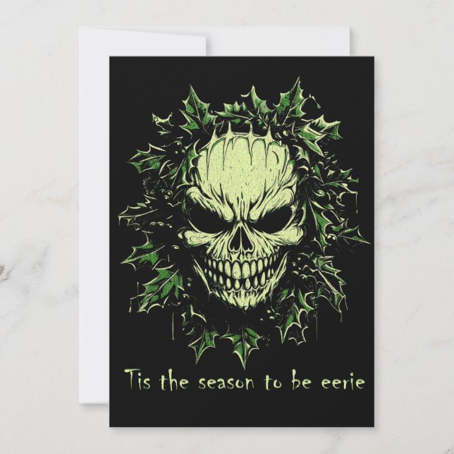 Cartes Pour Fêtes Annuelles Joyeux Noël Éffrayant Horreur gothique (Devant)
