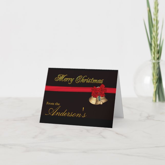 Cartes Pour Fêtes Annuelles Joyeux Noël élégant (Devant)