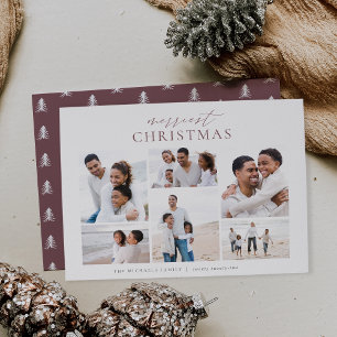 Cartes Pour Fêtes Annuelles Joyeux Noël Elegant 6 Photo Collage