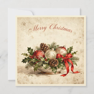 Cartes Pour Fêtes Annuelles Joyeux Noël Élégant Rustique Simple Typographie