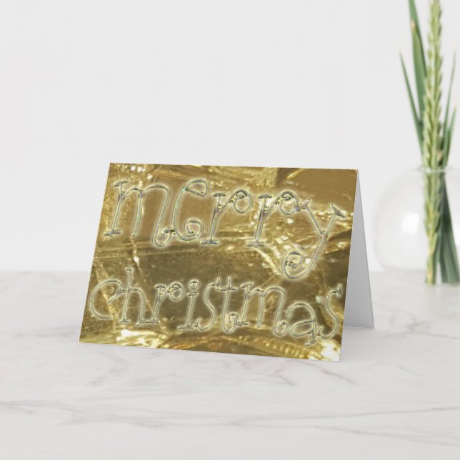Cartes Pour Fêtes Annuelles Joyeux Noël Élégante Typographie Parties scintilla (Devant)