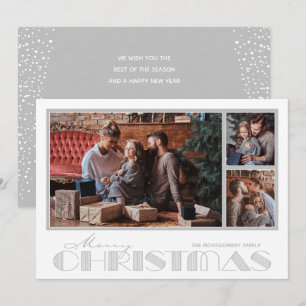Cartes Pour Fêtes Annuelles Joyeux Noël en argent multiple