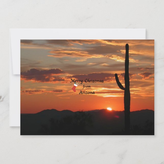 Cartes Pour Fêtes Annuelles Joyeux Noël en Arizona (Devant)