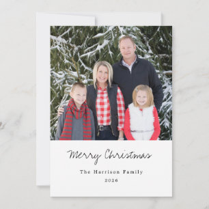 Cartes Pour Fêtes Annuelles Joyeux Noël en famille simple et moderne