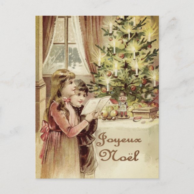 Cartes Pour Fêtes Annuelles Joyeux Noël en français (Devant)