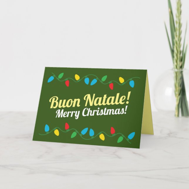 Cartes Pour Fêtes Annuelles Joyeux Noël en italien (Devant)