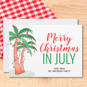 Cartes Pour Fêtes Annuelles Joyeux Noël en juillet