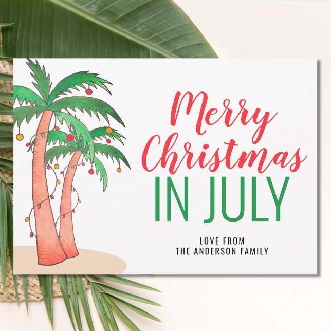 Cartes Pour Fêtes Annuelles Joyeux Noël en juillet (Créateur téléchargé)