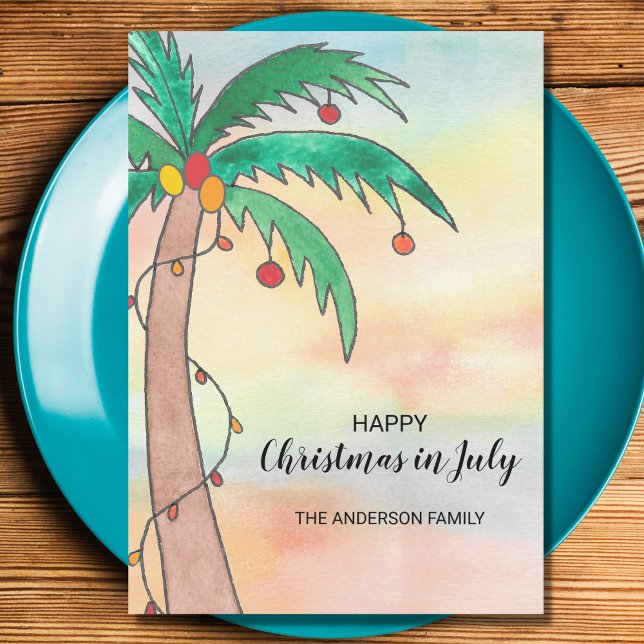 Cartes Pour Fêtes Annuelles Joyeux Noël En Juillet (Créateur téléchargé)